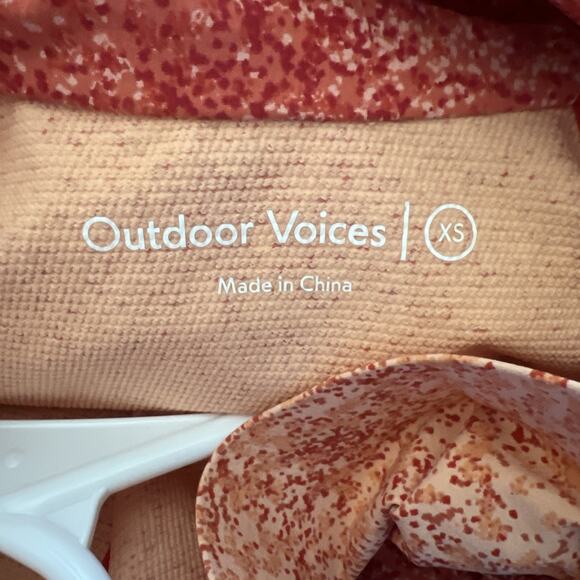 Outdoor Voices Rectrek Orange Pebbled Canyon Hoodie Hooded Anorak Jacket XS E28 - Picture 10 of 10